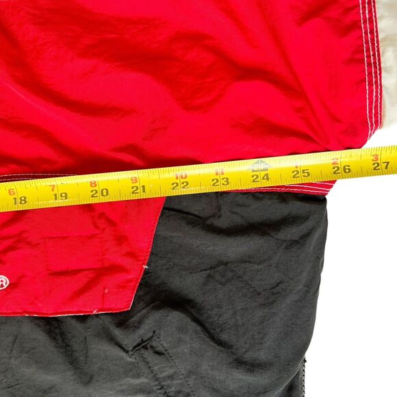 Vtg Spalding Ski Jacket Men's Medium Red White Black Colorblock Winter Hood Coat - Picture 15 of 16